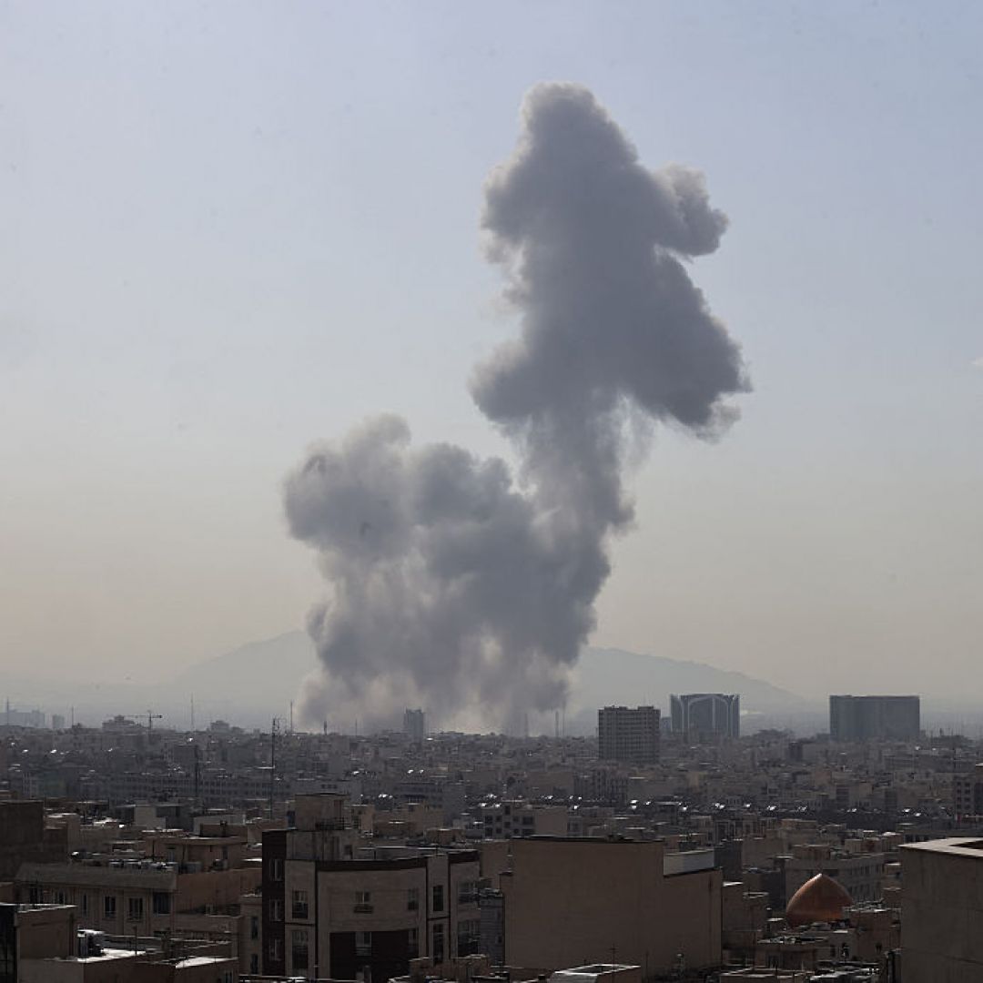 A plume of smoke rises following a reported explosion Feb. 28 in Tehran. The joint U.S.-Israel military operations on Feb. 28 against Iran have already escalated into a broader regional confrontation. A plume of smoke rises following a reported explosion Feb. 28 in Tehran.