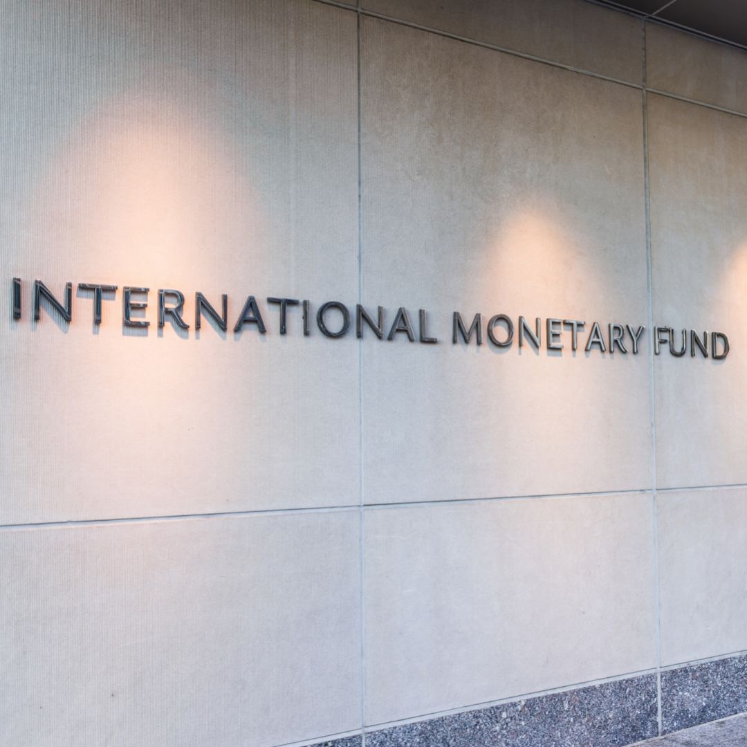 The entrance to the International Monetary Fund headquarters is seen in Washington, D.C. The entrance to the International Monetary Fund headquarters is seen in Washington, D.C.
