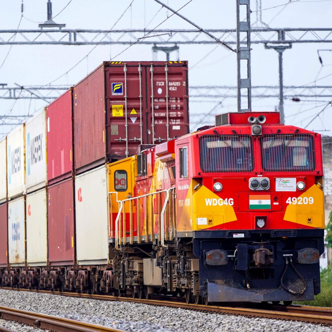 A freight train on Aug. 26, 2025, in Ajmer India. A freight train on Aug. 26, 2025, in Ajmer India.
