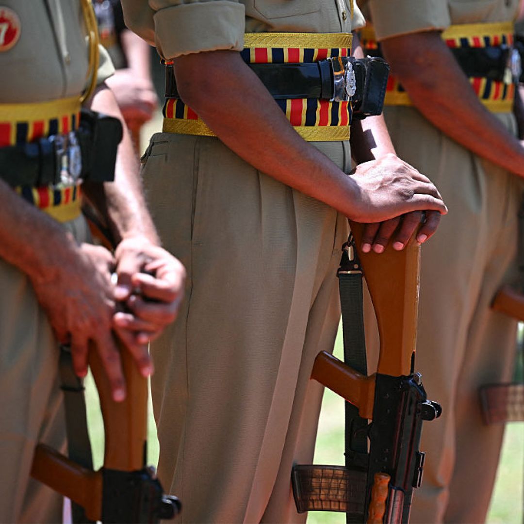 Indian soldiers pay respect during a wreath-laying ceremony for a soldier who was killed during a cross-border firing between India and Pakistan, in Jammu on May 12, 2025. Indian soldiers pay respect during a wreath-laying ceremony for a soldier who was killed during a cross-border firing between India and Pakistan, in Jammu on May 12, 2025.