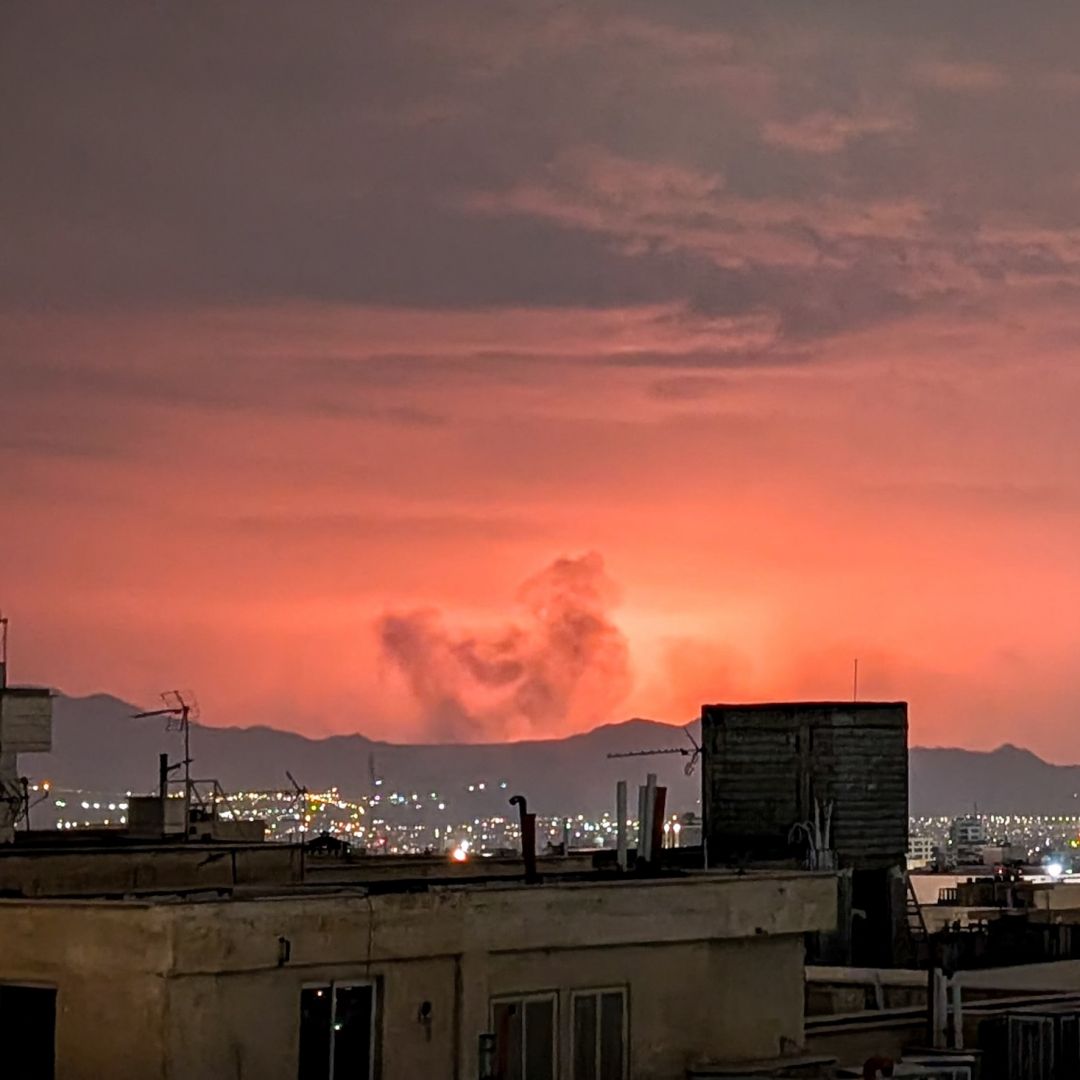 Plumes of smoke rise following reported explosions in Tehran on March 2, 2026, after U.S. and Israeli strikes on Iran on Feb. 28 killed Supreme Leader Ayatollah Ali Khamenei and other top military leaders, prompting a new wave of Iranian retaliatory missile attacks across the region. 