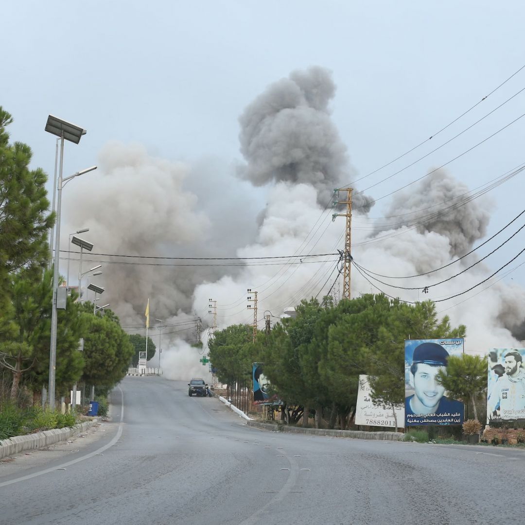 Smoke rises from the site of an Israeli airstrike that targeted the southern Lebanese village of Tayr Debba on Nov. 6, 2025. Smoke rises from the site of an Israeli airstrike that targeted the southern Lebanese village of Tayr Debba on Nov. 6, 2025.