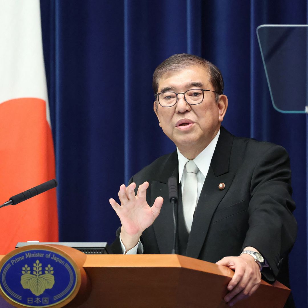 Japanese Prime Minister Shigeru Ishiba speaks during a press conference in Tokyo on Nov. 11, 2024.