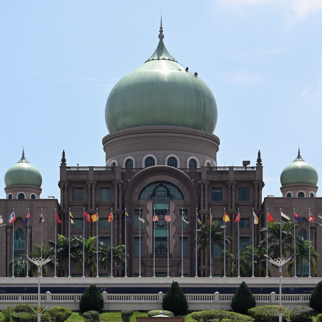 The main dome of the Malaysian prime minister's office in Putrajaya is seen on June 4, 2024. 