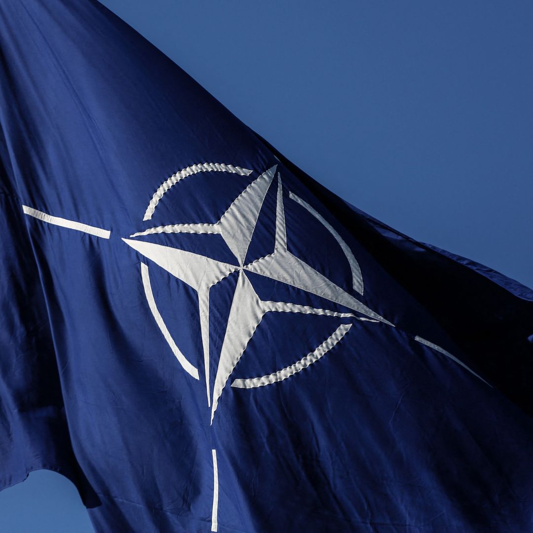 NATO's flag.