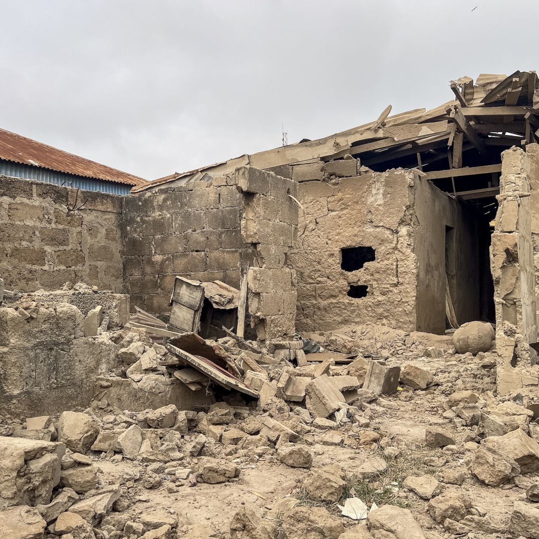 Structures destroyed in U.S. strikes on jihadist targets in Offa, Nigeria, are seen on Dec. 27, 2025. Structures destroyed in U.S. strikes on jihadist targets in Offa, Nigeria, are seen on Dec. 27, 2025.