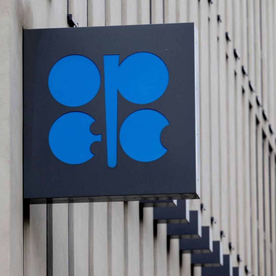 The OPEC logo is seen outside the bloc's headquarters in Vienna, Austria, on Oct. 4, 2022. The OPEC logo is seen outside the bloc's headquarters in Vienna, Austria, on Oct. 4, 2022.