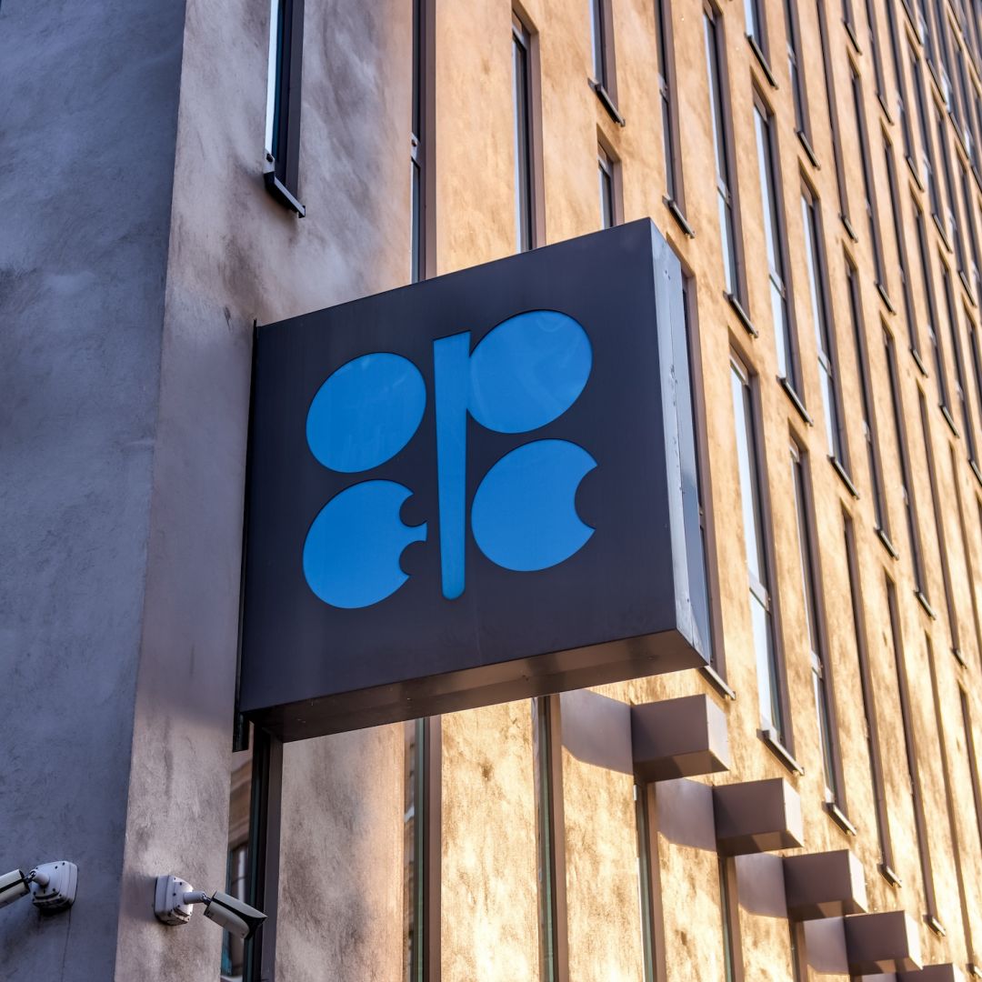 Entrance signage is seen at OPEC's headquarters in Vienna, Austria, on July 23, 2024. Entrance signage is seen at OPEC's headquarters in Vienna, Austria, on July 23, 2024.