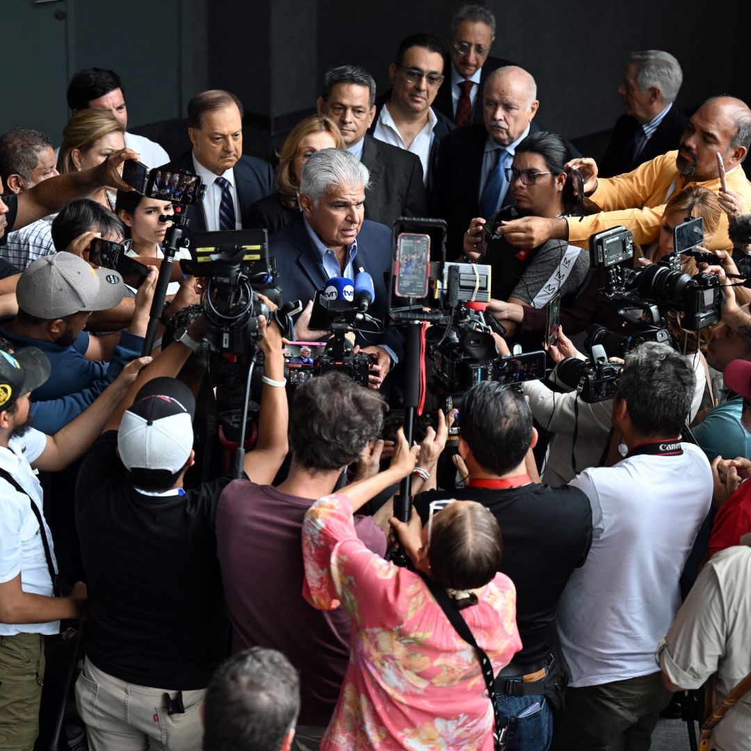 Panamanian presidential candidate Jose Raul Mulino on May 1, 2024, in Panama City.