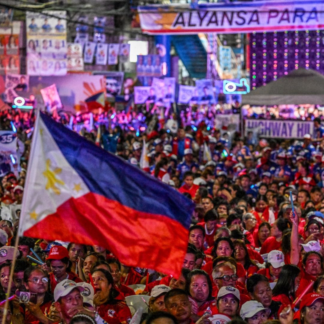 Supporters of Philippine President Ferdinand Marcos Jr. attend a campaign rally in Mandaluyong, the Philippines, on May 9, 2025, ahead of the midterm elections. Supporters of Philippine President Ferdinand Marcos Jr. attend a campaign rally in Mandaluyong, the Philippines, on May 9, 2025, ahead of the midterm elections.