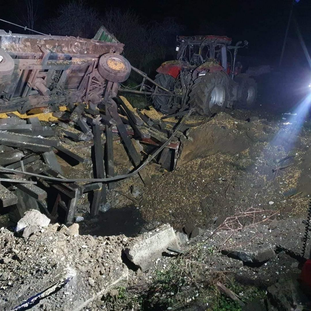 A suspected missile crater in Przewodow, Poland. A suspected missile crater in Przewodow, Poland.
