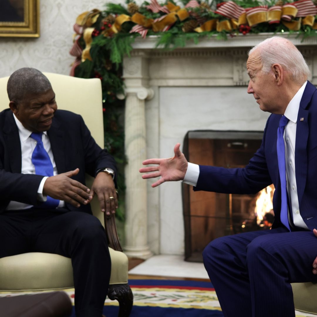 U.S. President Joe Biden and President Joao Lourenco of Angola on Nov. 30, 2023, at the White House.