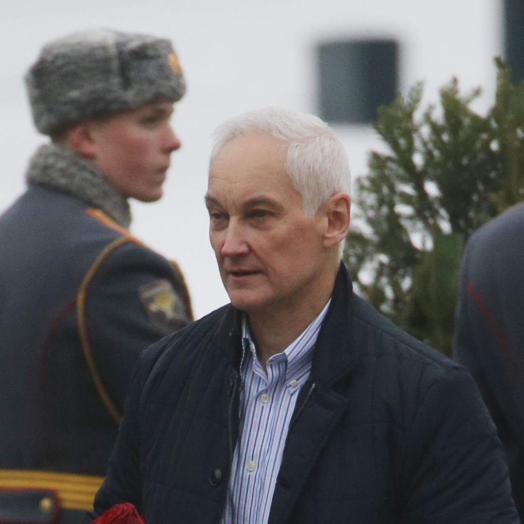Russian First Deputy Prime Minister Andrey Belousov visits the Tomb of the Unknown Soldier on May 13, 2024, in Moscow, Russia. Belousov was named defense minister on May 12. 