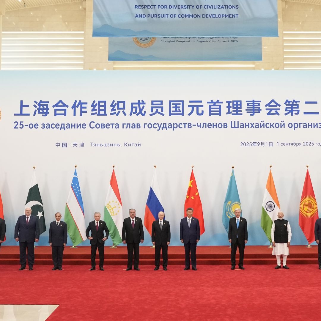 Participants of the Shanghai Cooperation Organization (SCO) Summit 2025 pose for photos in Tianjin, China, on Sept. 1, 2025. Participants of the Shanghai Cooperation Organization (SCO) Summit 2025 pose for photos in Tianjin, China, on Sept. 1, 2025.