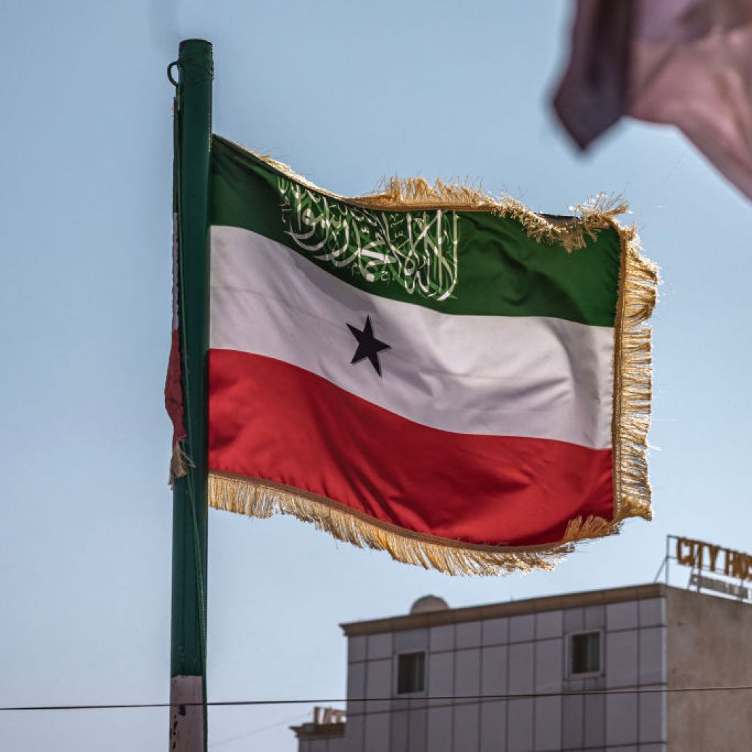 The flag of Somaliland is seen during a political rally in Hargeisa on Nov. 8, 2024. The flag of Somaliland is seen during a political rally in Hargeisa on Nov. 8, 2024.