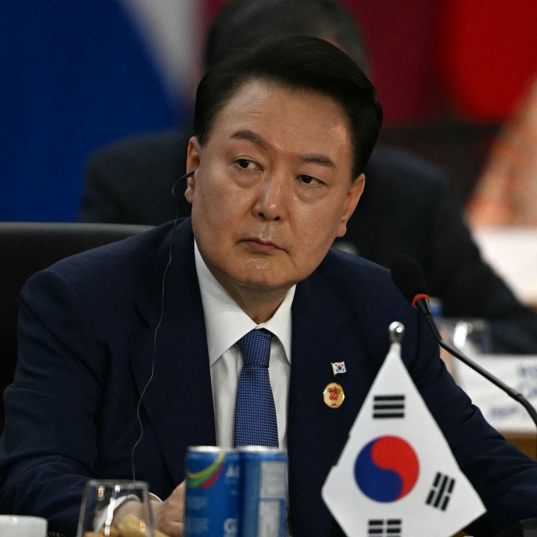 South Korean President Yoon Suk-yeol attends the third session of the G-20 Leaders' Meeting in Rio de Janeiro, Brazil, on Nov. 19, 2024.