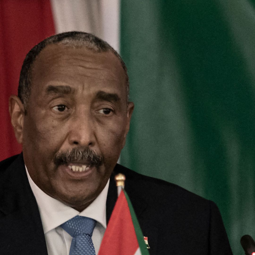 Sudanese Lt. Gen. Abdel Fattah al-Burhan delivers a speech at a summit in Nairobi, Kenya, on July 5, 2022. 