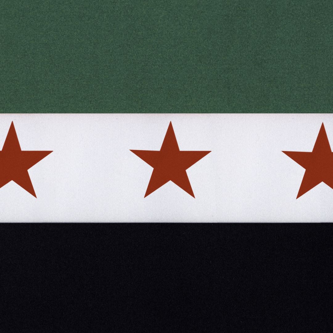 The new flag of Syria's interim government.