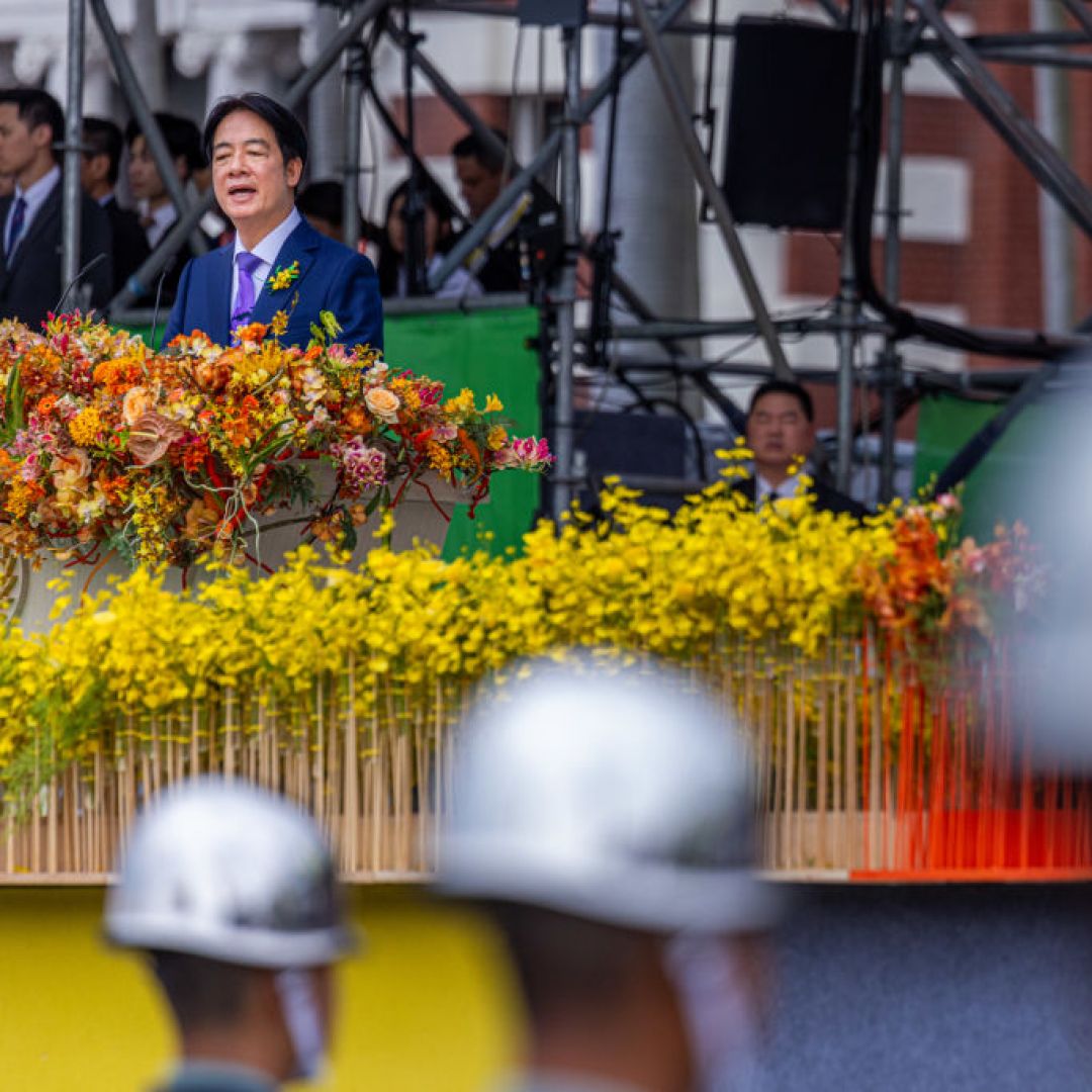 Taiwanese President William Lai gives his inauguration speech on May 20, 2024, in Taipei, Taiwan.