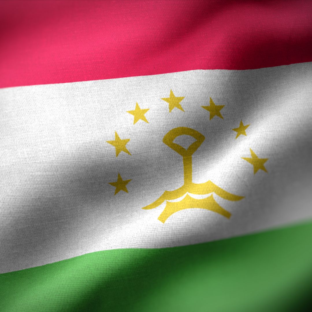 An image of the Tajik flag.