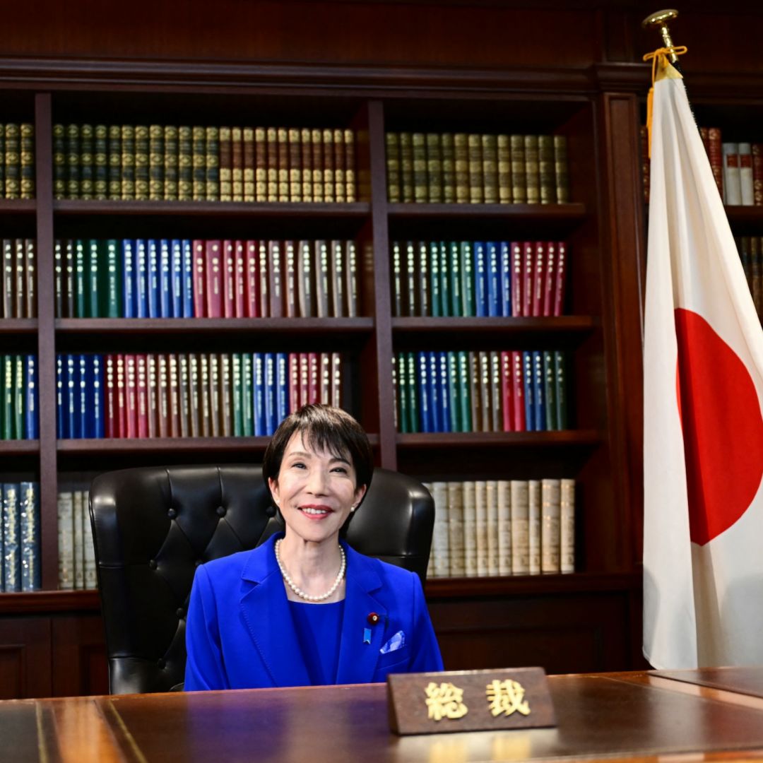 Sanae Takaichi, the newly elected LDP leader, on Oct. 4 in Tokyo.