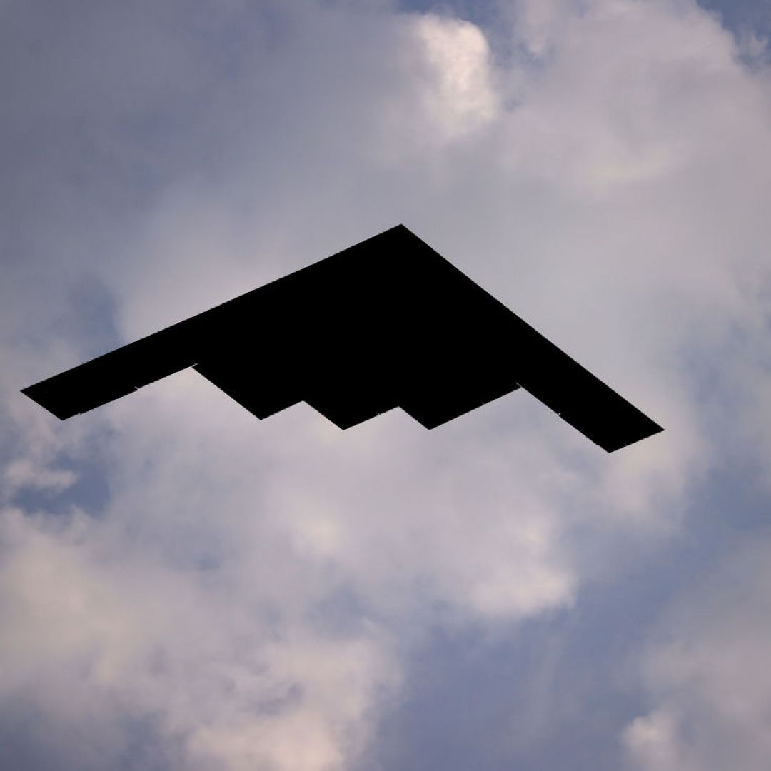 A Northrop B-2 Spirit on July 4, 2020, near the White House in Washington. A Northrop B-2 Spirit on July 4, 2020, near the White House in Washington.