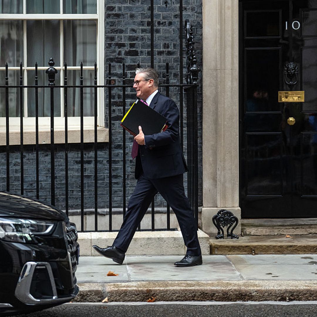 British Prime Minister Keir Starmer departs 10 Downing Street on Sept. 3 in London. The Labour Party's deputy leadership contest will intensify internal party criticism of Starmer ahead of a politically painful budget in November. British Prime Minister Keir Starmer departs 10 Downing Street on Sept. 3 in London.