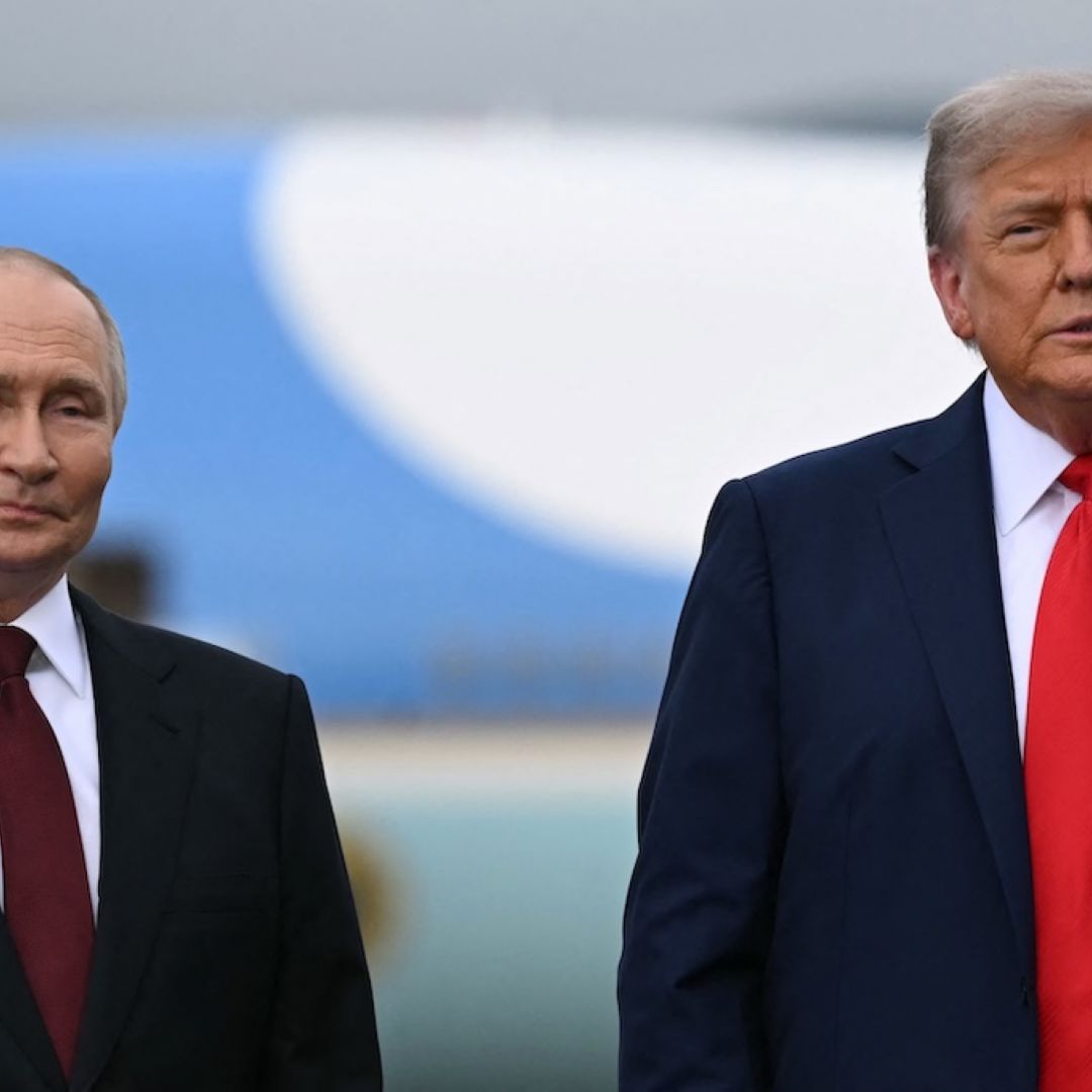 U.S. President Donald Trump (R) and Russian President Vladimir Putin on Aug. 15, 2025, at Joint Base Elmendorf-Richardson in Anchorage, Alaska. Delegations from the United States and Russia, including U.S. Secretary of State Marco Rubio and Russian Foreign Affairs Minister Sergey Lavrov, respectively, will meet this week to resume conversations about their countries' bilateral relationship and the ongoing war in Ukraine. U.S. President Donald Trump (R) and Russian President Vladimir Putin on Aug. 15, 2025, at Joint Base Elmendorf-Richardson in Anchorage, Alaska.