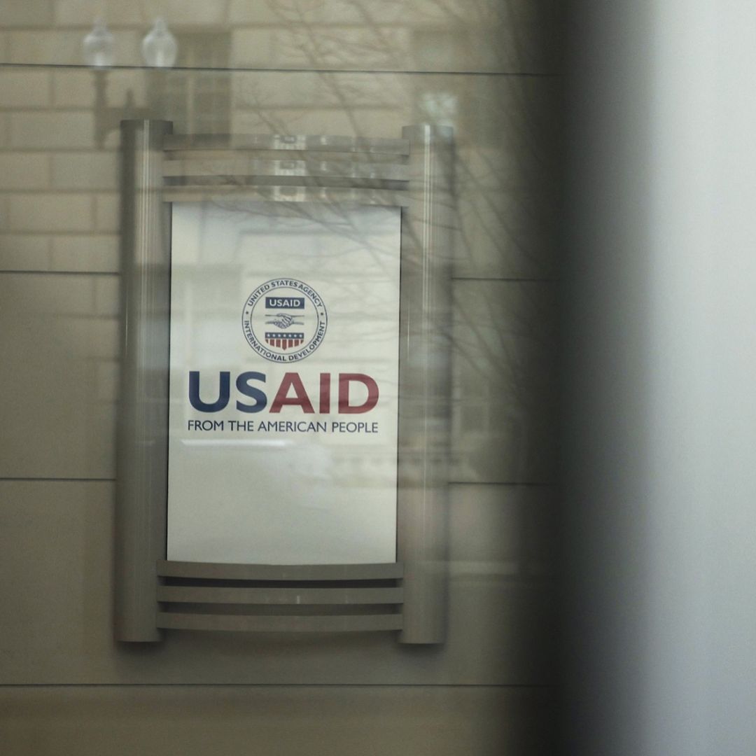 The lobby of the headquarters for the U.S. Agency for International Development is seen on Feb. 3, 2025, in Washington, D.C. 