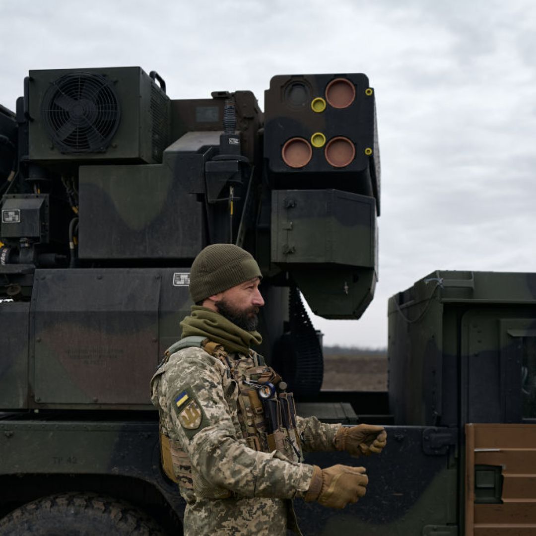 A Ukrainian soldier works on an AN/TWQ-1 Avenger anti-aircraft missile system on Nov. 28, 2023, in Kyiv, Ukraine. A Ukrainian soldier works on an AN/TWQ-1 Avenger anti-aircraft missile system on Nov. 28, 2023, in Kyiv, Ukraine.