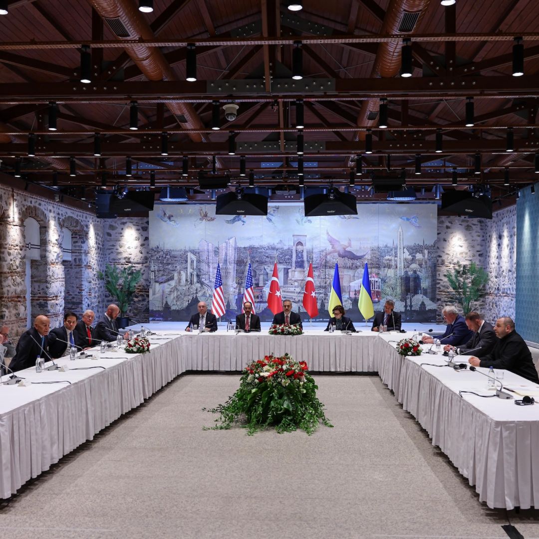 Ukrainian, U.S. and Russian delegates meet for peace talks in Istanbul, Turkey, on May 16, 2025. Ukrainian, U.S. and Russian delegates meet for peace talks in Istanbul, Turkey, on May 16, 2025.