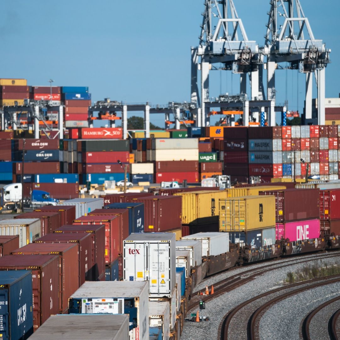 The Garden City Terminal at the Port of Savannah in Savannah, Georgia, is seen on Nov. 12, 2021.