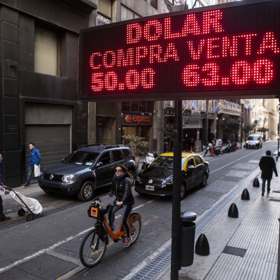 An exchange house in August 2019 in Buenos Aires, Argentina.