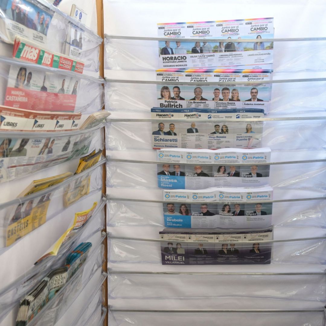 Electoral material is pictured at a polling station during primary elections in Buenos Aires, Argentina, on Aug. 13, 2023. Electoral material is pictured at a polling station during primary elections in Buenos Aires, Argentina, on Aug. 13, 2023.