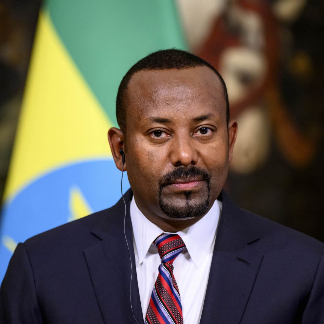 Ethiopian Prime Minister Abiy Ahmed attends a press conference in Rome, Italy, on Feb. 6, 2023. 
