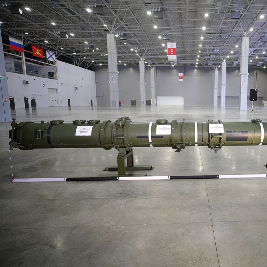 This photo shows a Russian 9M729 missile