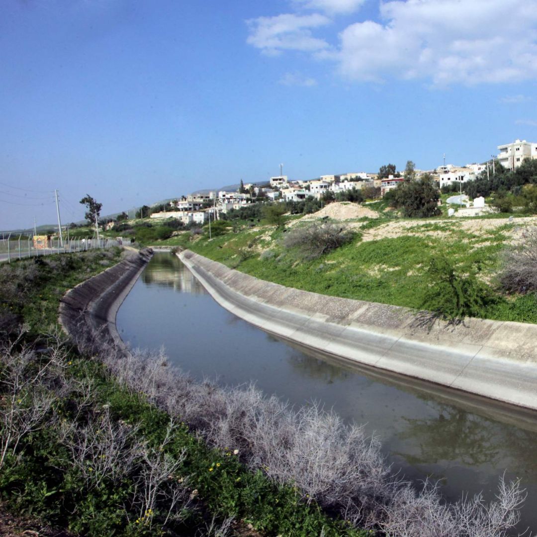 A photo shows a stretch of Jordan’s King Abdullah Canal on March 12, 2018. A photo shows a stretch of Jordan’s King Abdullah Canal on March 12, 2018.