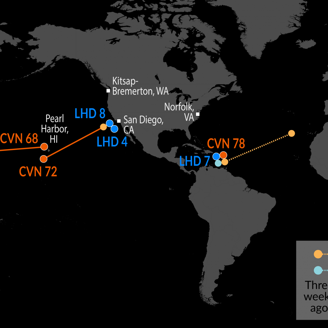 A Map of U.S. Naval Assets