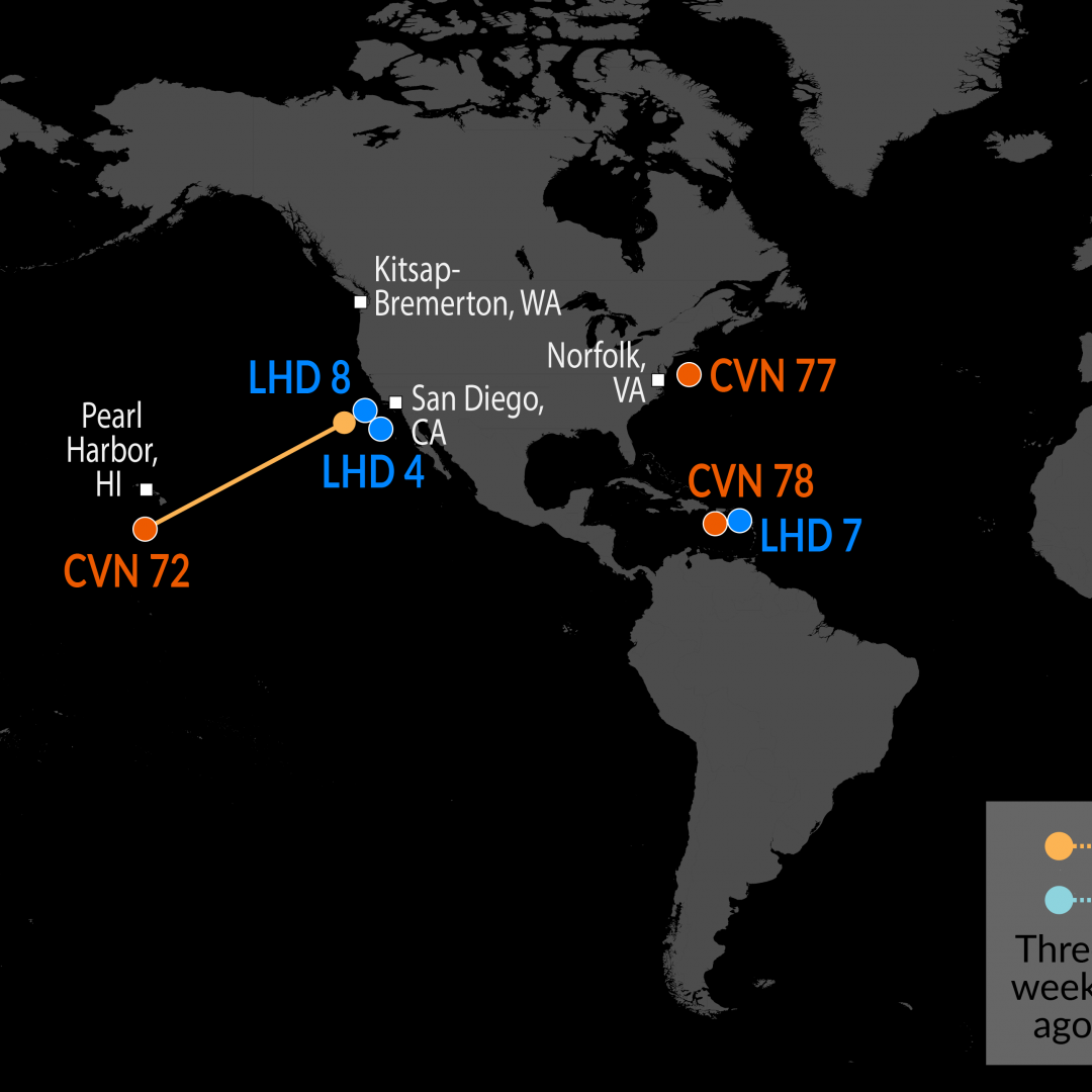 A Map of U.S. Naval Assets