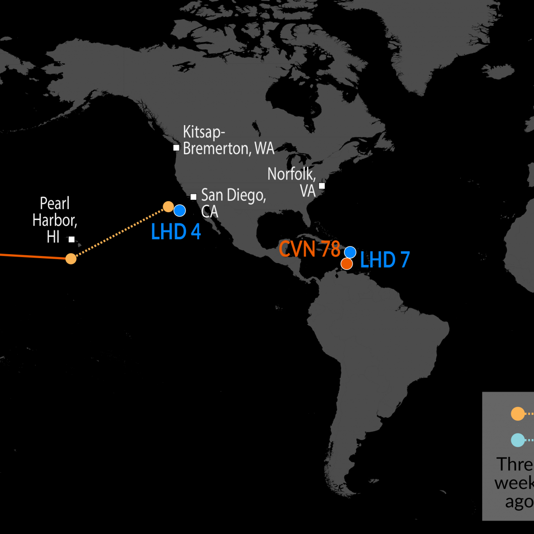 A Map of U.S. Naval Assets