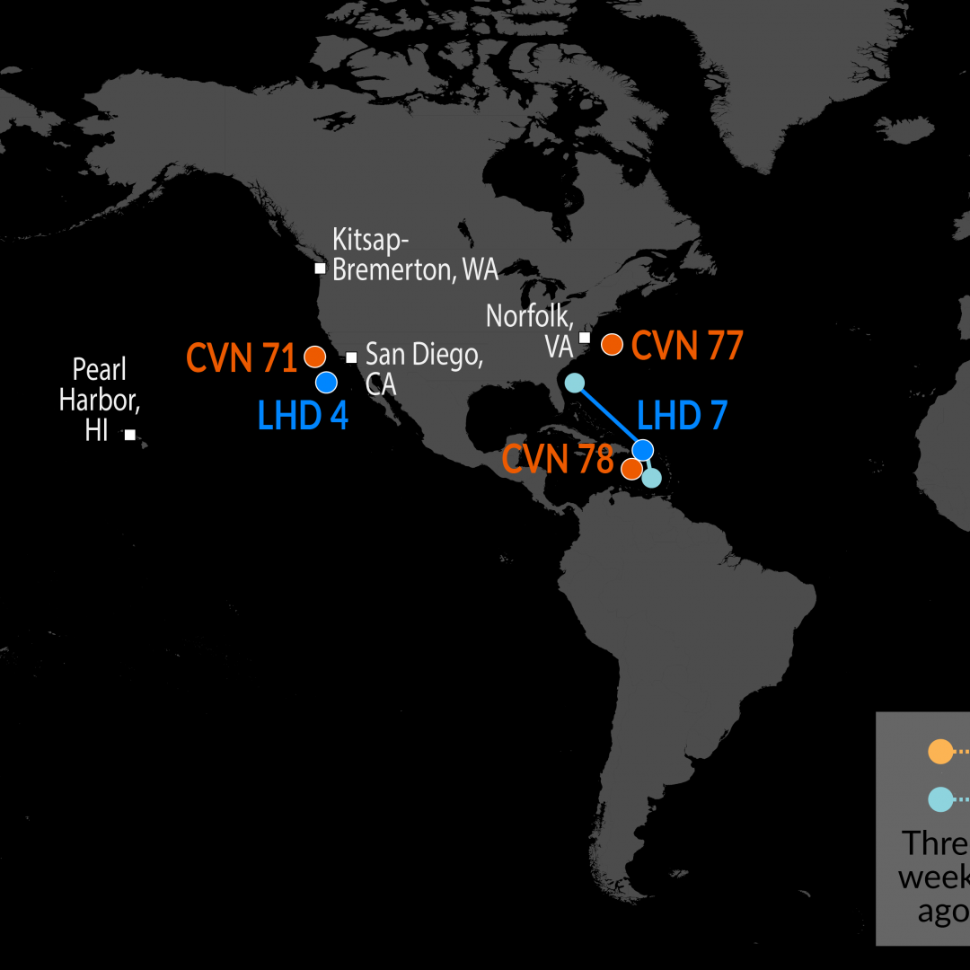 A Map of U.S. Naval Assets 