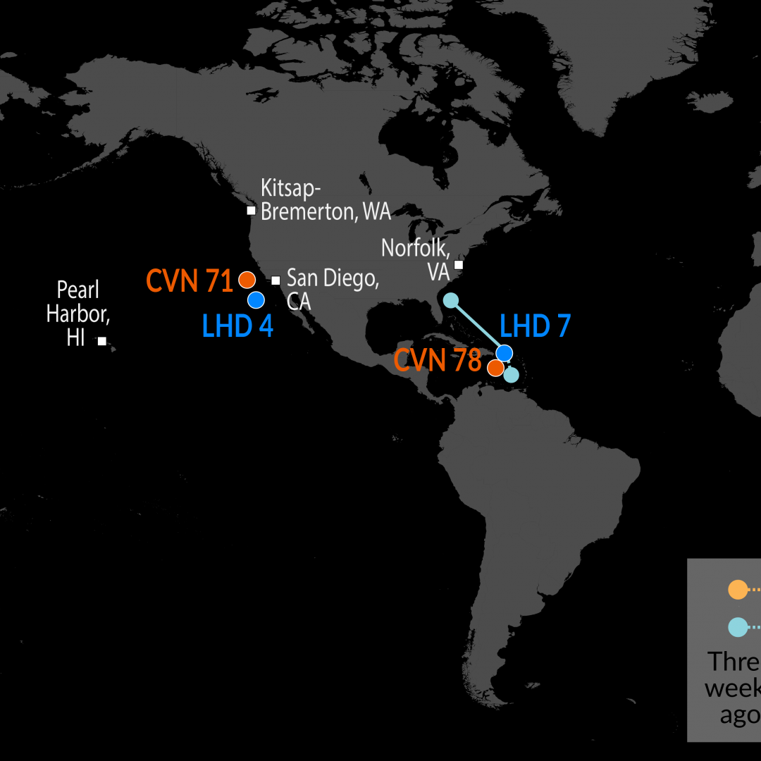 A Map of U.S. Naval Assets