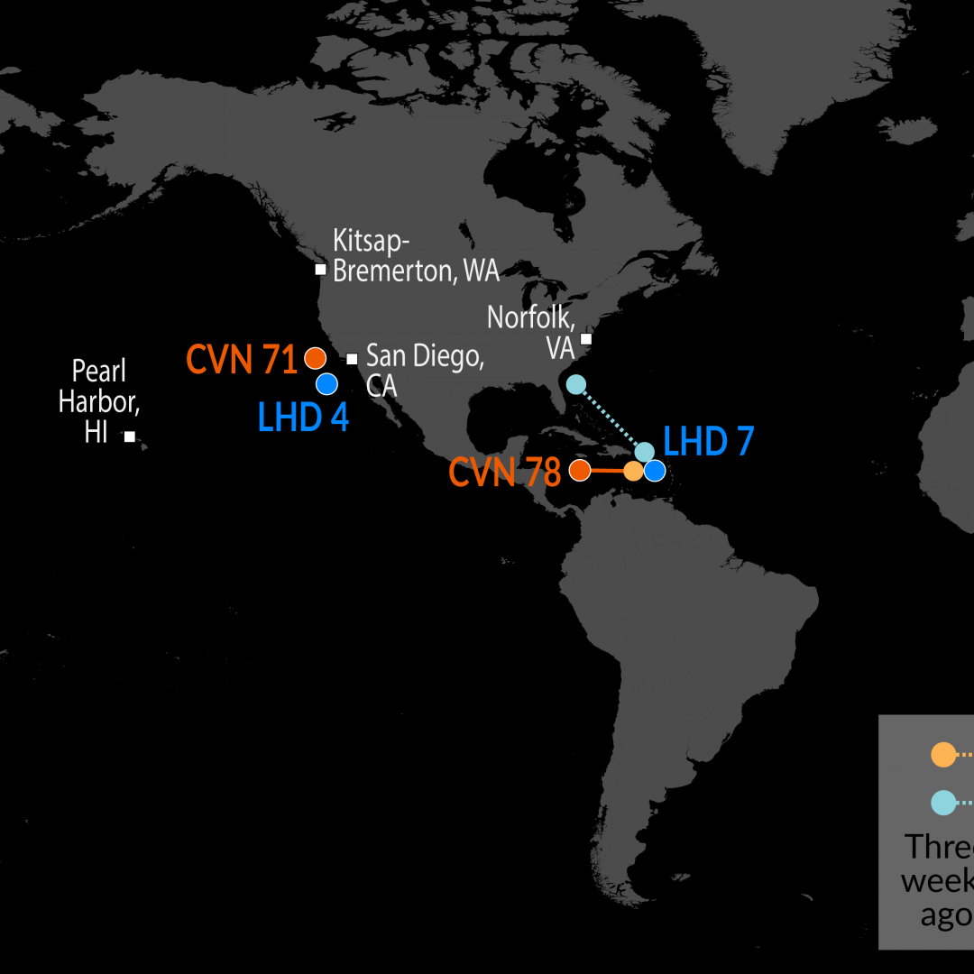 A Map of U.S. Naval Assets 