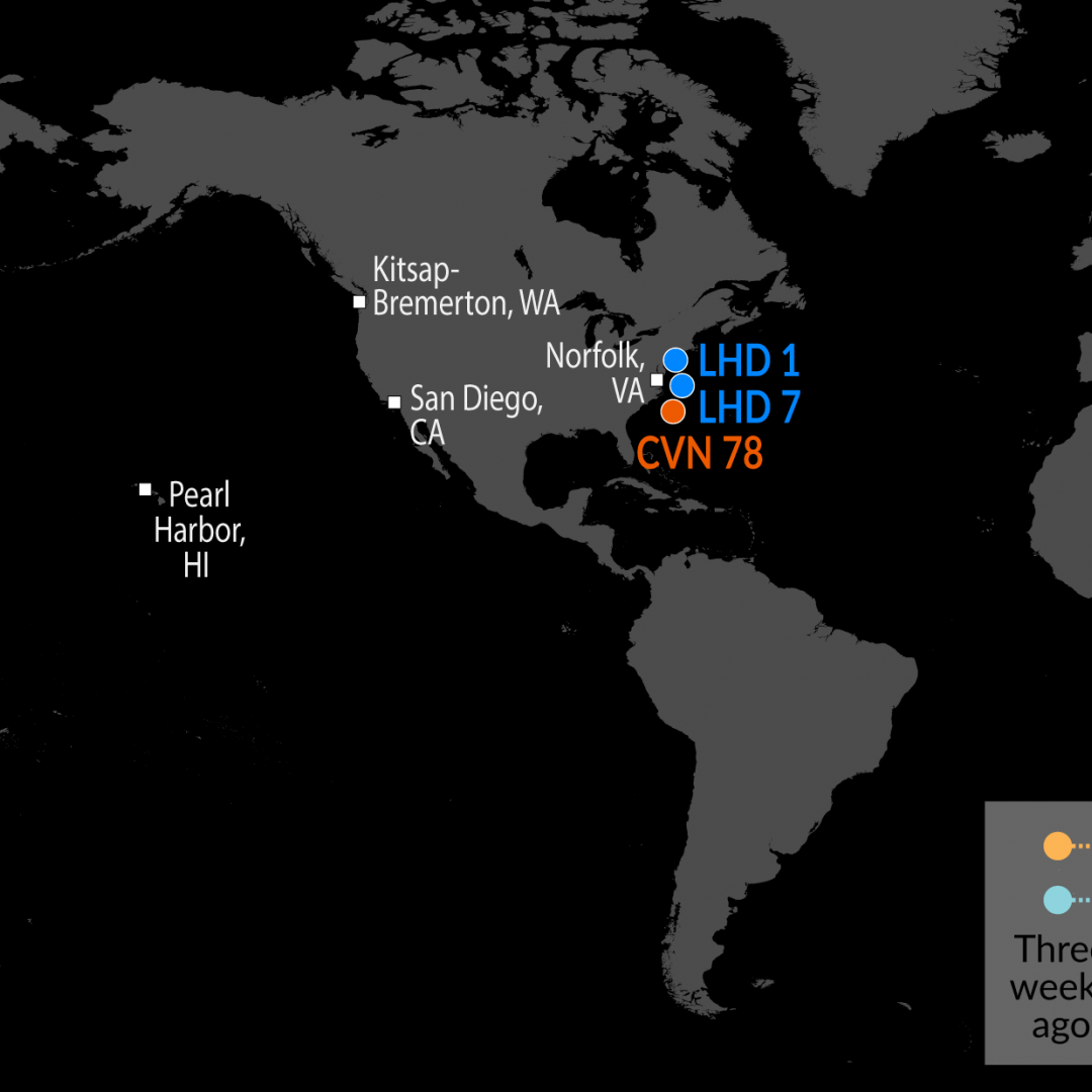 A Map of U.S. Naval Assets