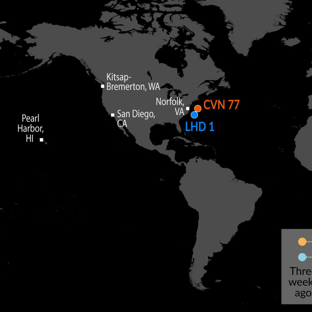 A Map of U.S. Naval Assets