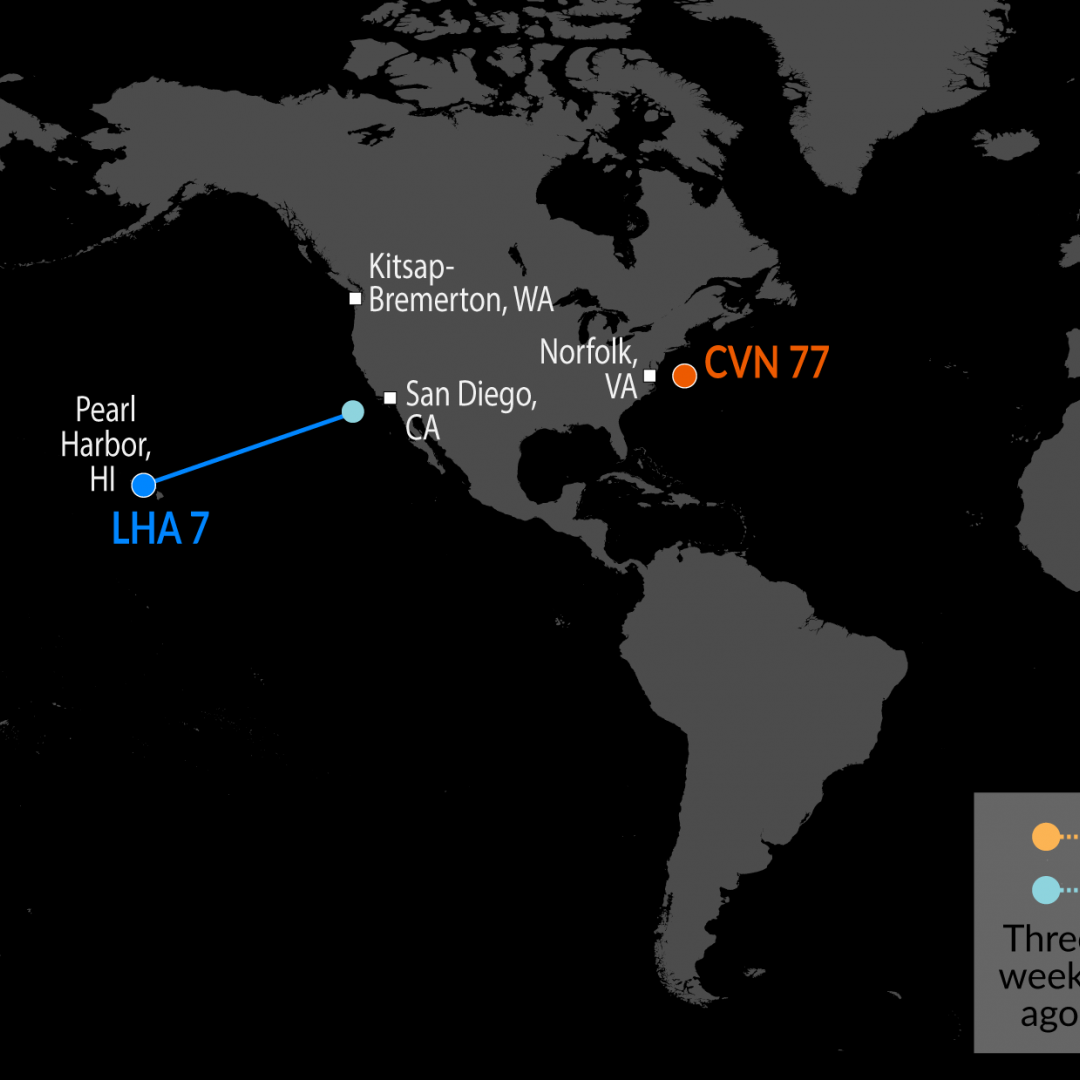 A Map of U.S. Naval Assets