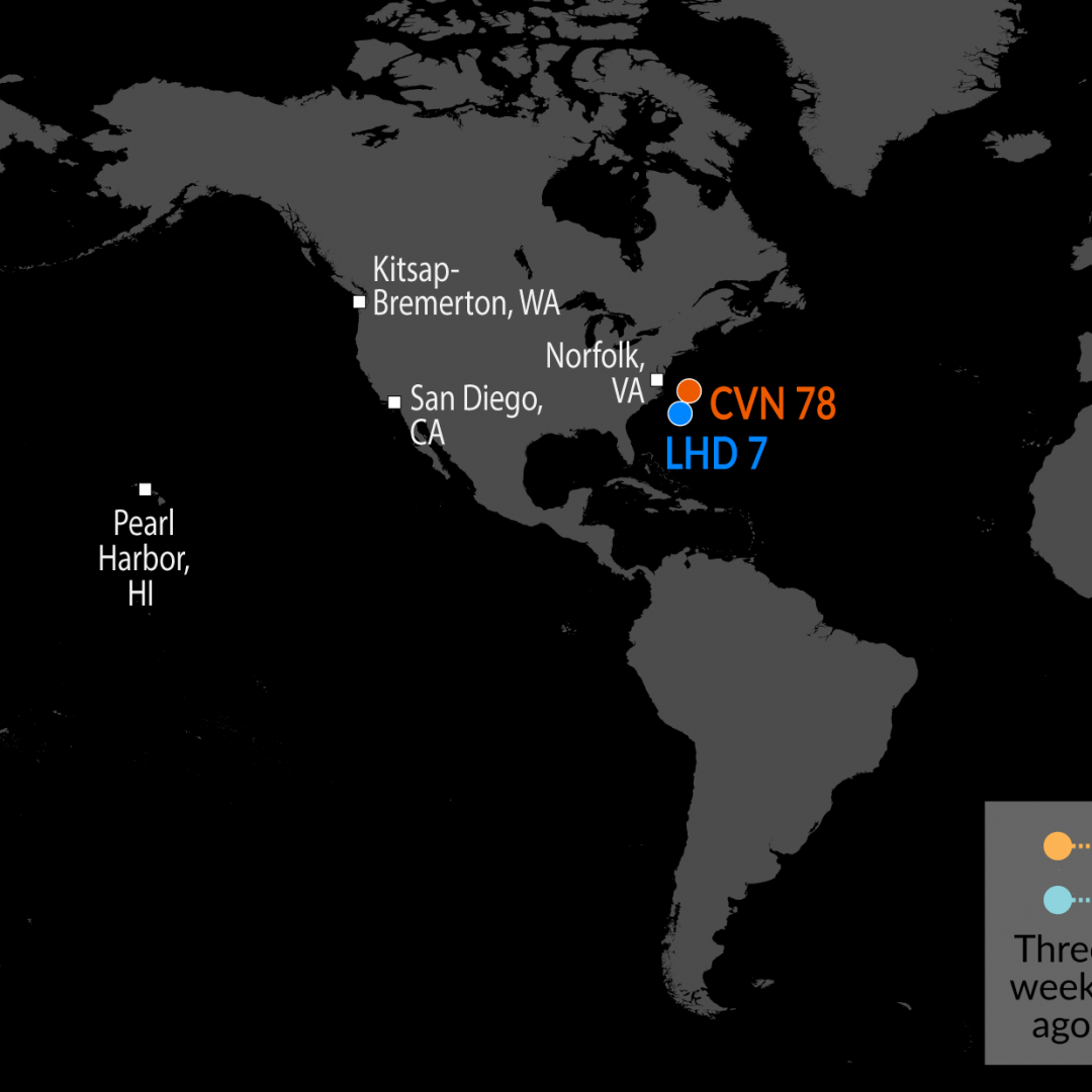 A Map of U.S. Naval Assets