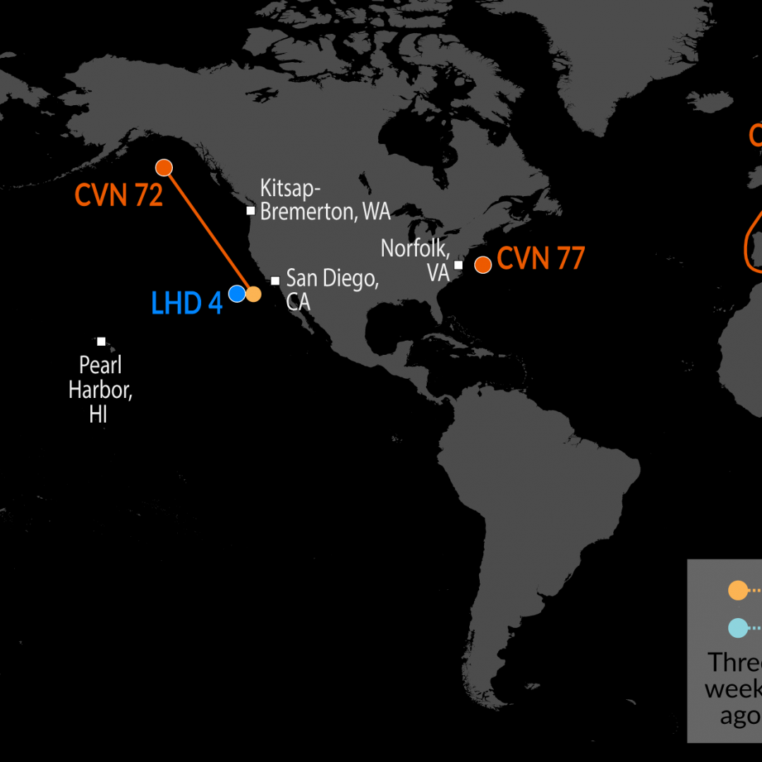 A Map of U.S. Naval Assets