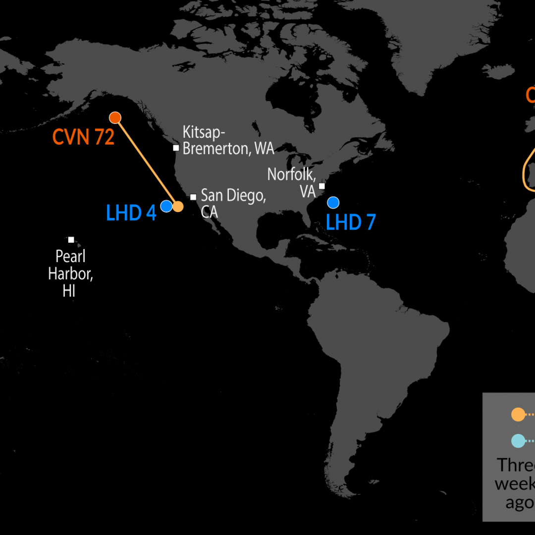 A Map of U.S. Naval Assets