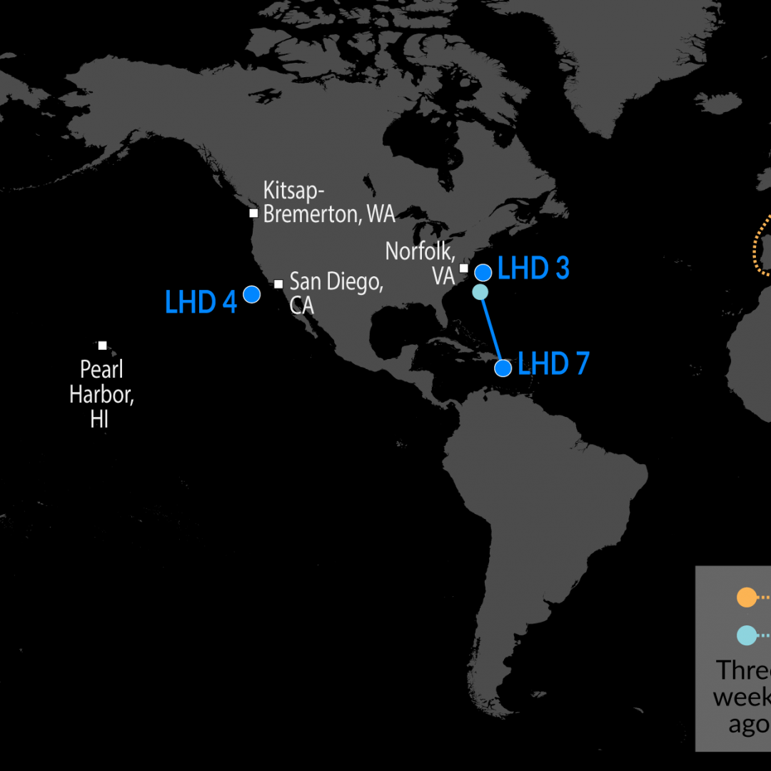 A Map of U.S. Naval Assets